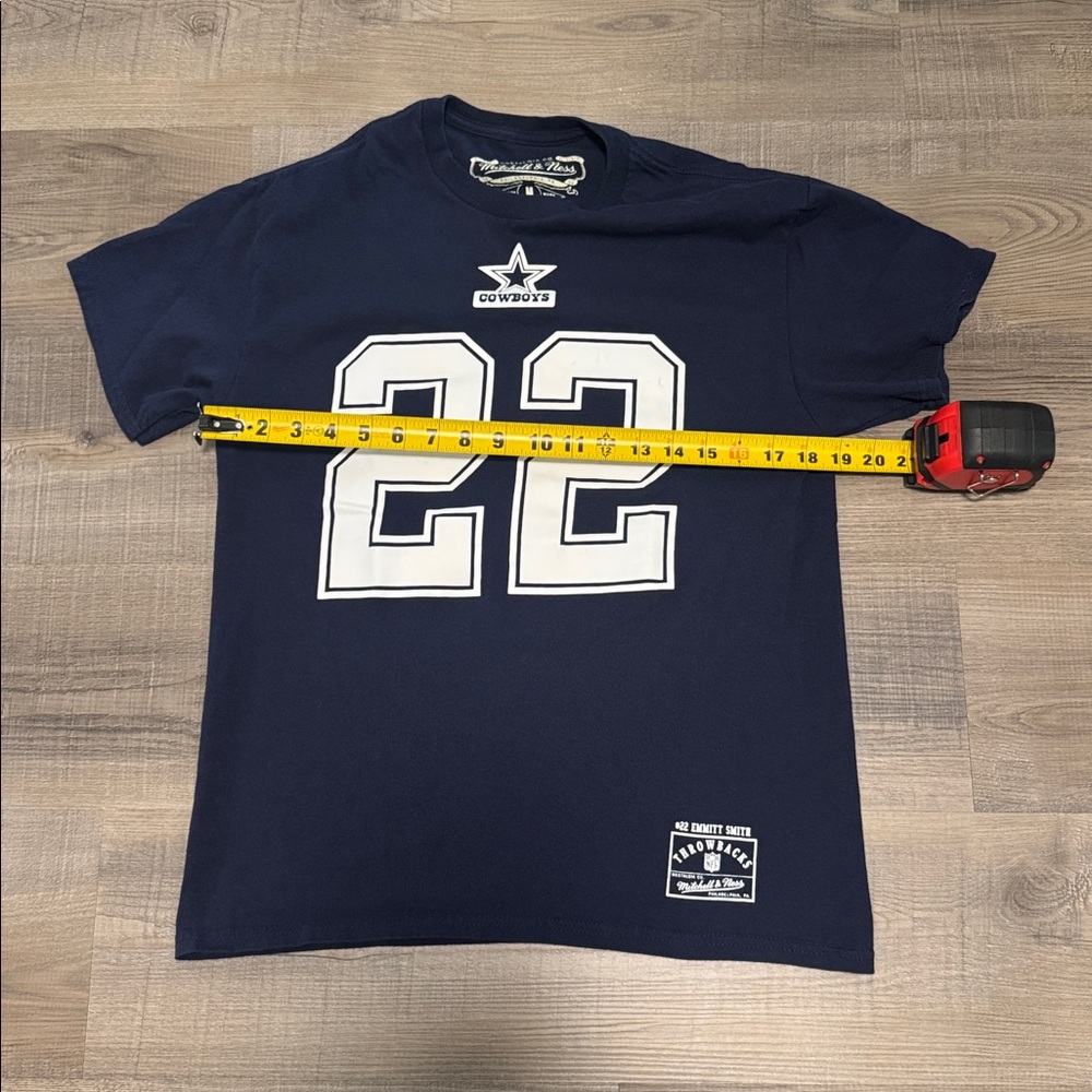 Mitchell & Ness Dallas Cowboys Navy Throwbacks Tee Emmitt Smith - Picture 5 of 7
